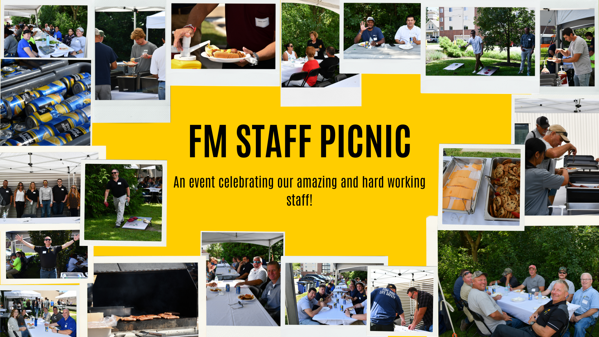 FM Staff Picnic Graphic with pictures from the event 