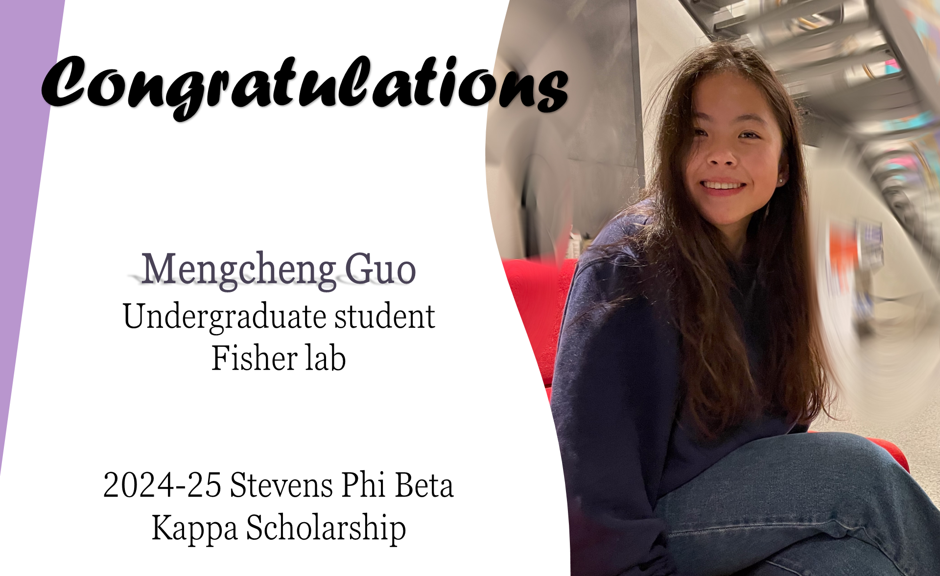 Mengcheng Guo - awarded Phi Beta Kappa Scholarship 2024-25