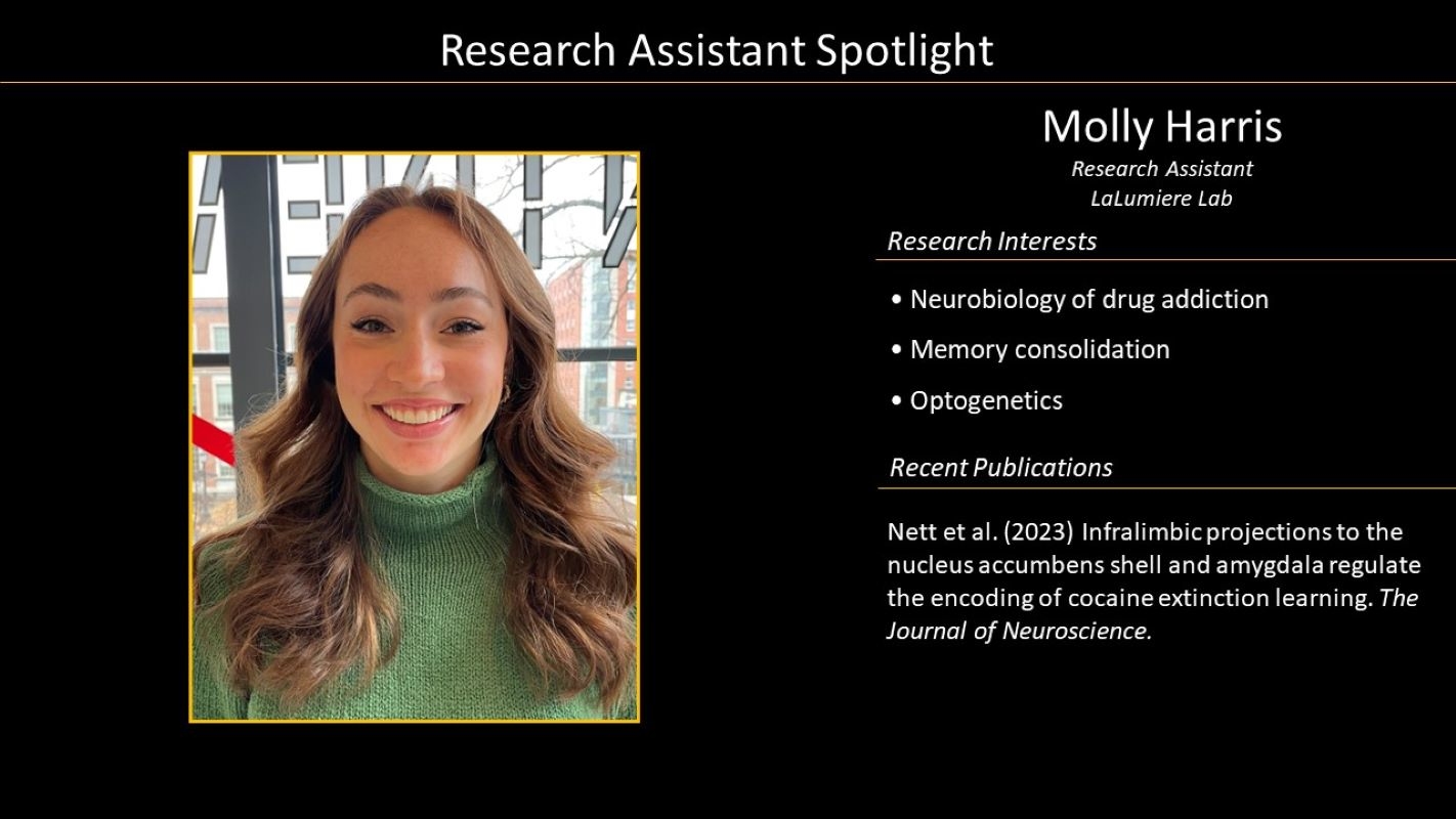Research Assistant Molly Harris profile with photo