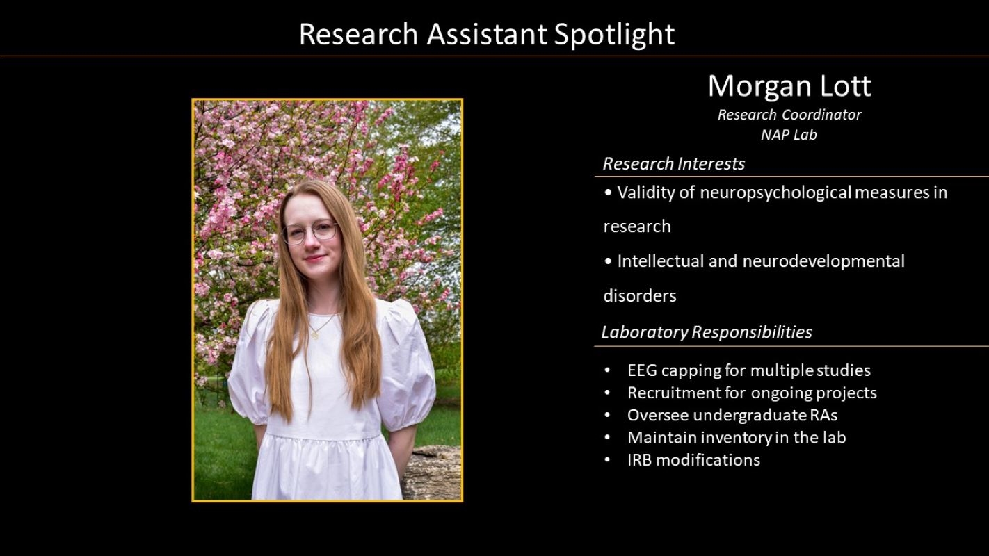 Research Assistant Morgan Lott profile with Photo
