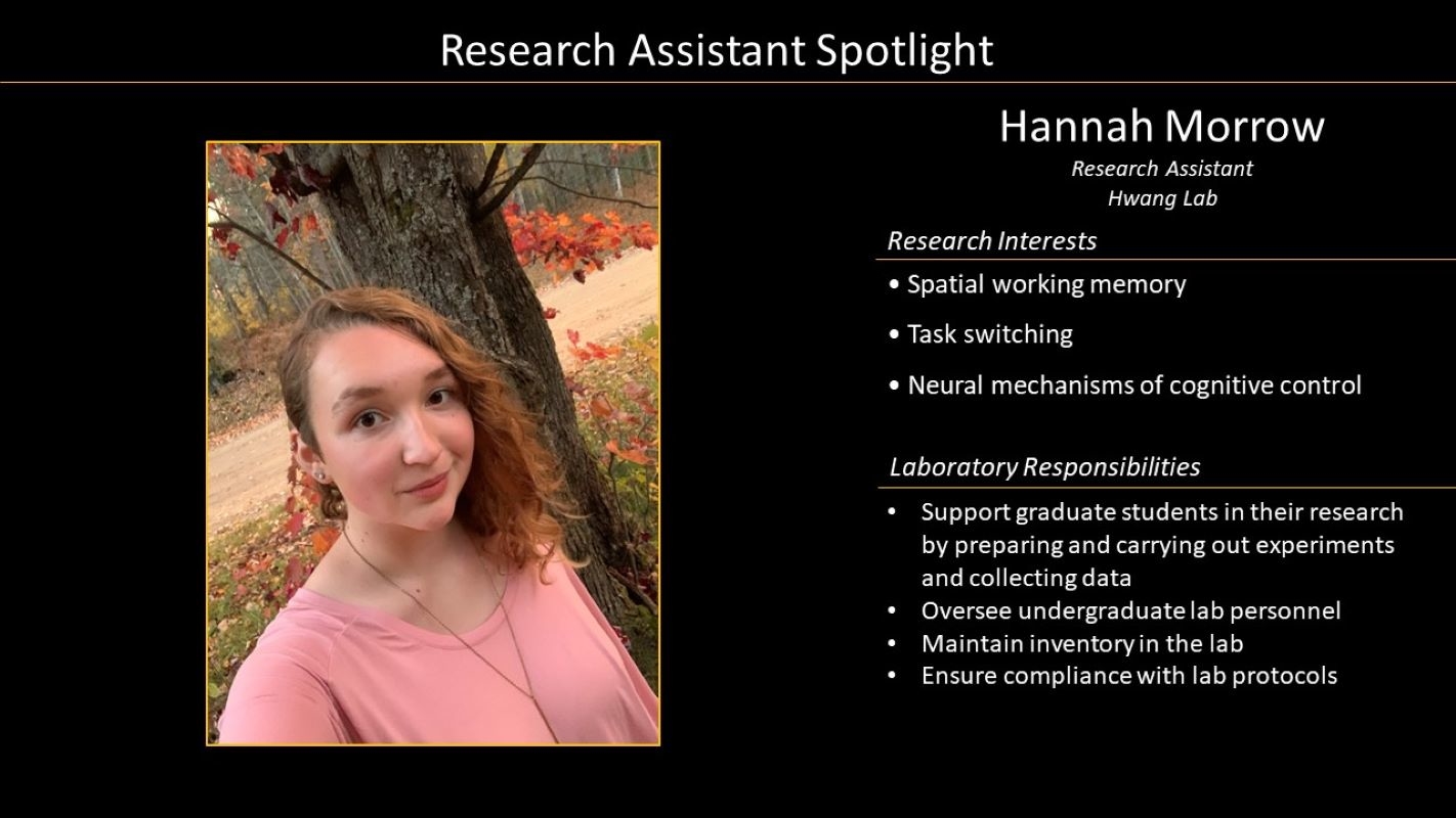 Research Assistant Hannah Morrow Profile with photo