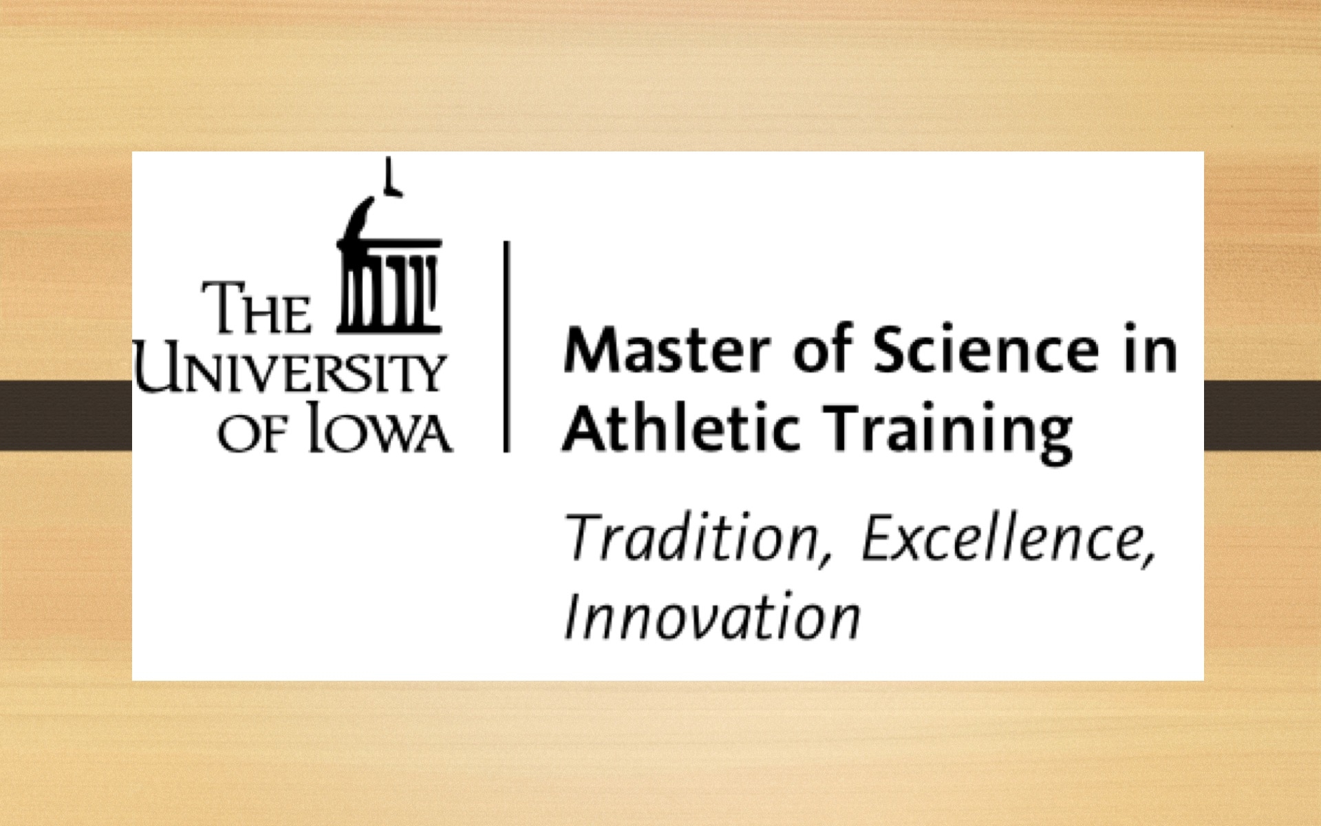 Master if Science in Athletic Training University of Iowa Logo