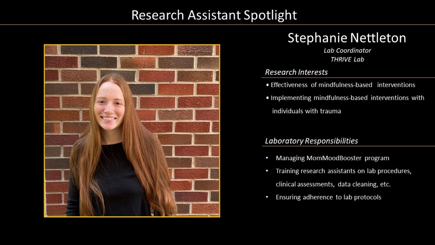 Research Assistant Stephanie Nettleton Profile with Photo