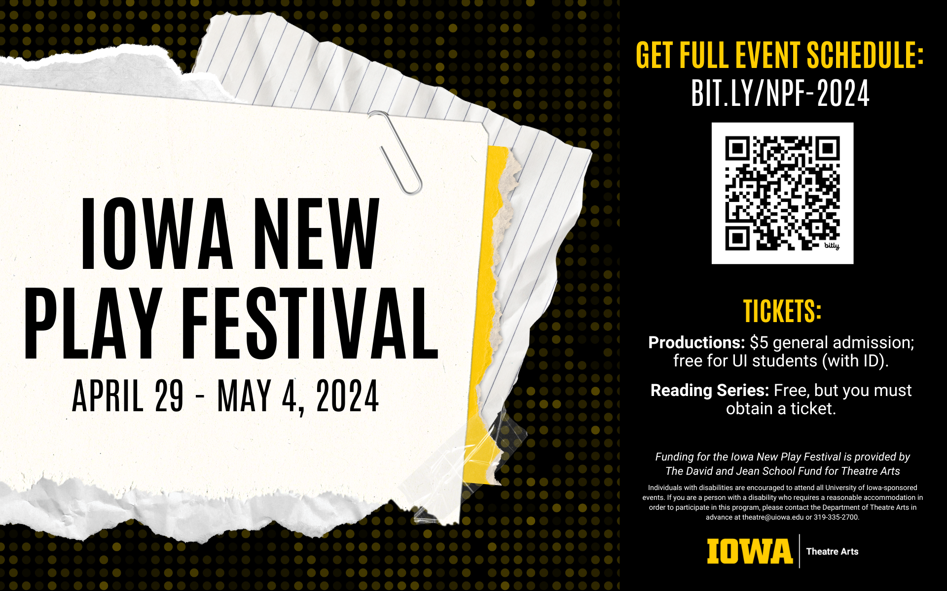 Iowa New Play Festival 2024