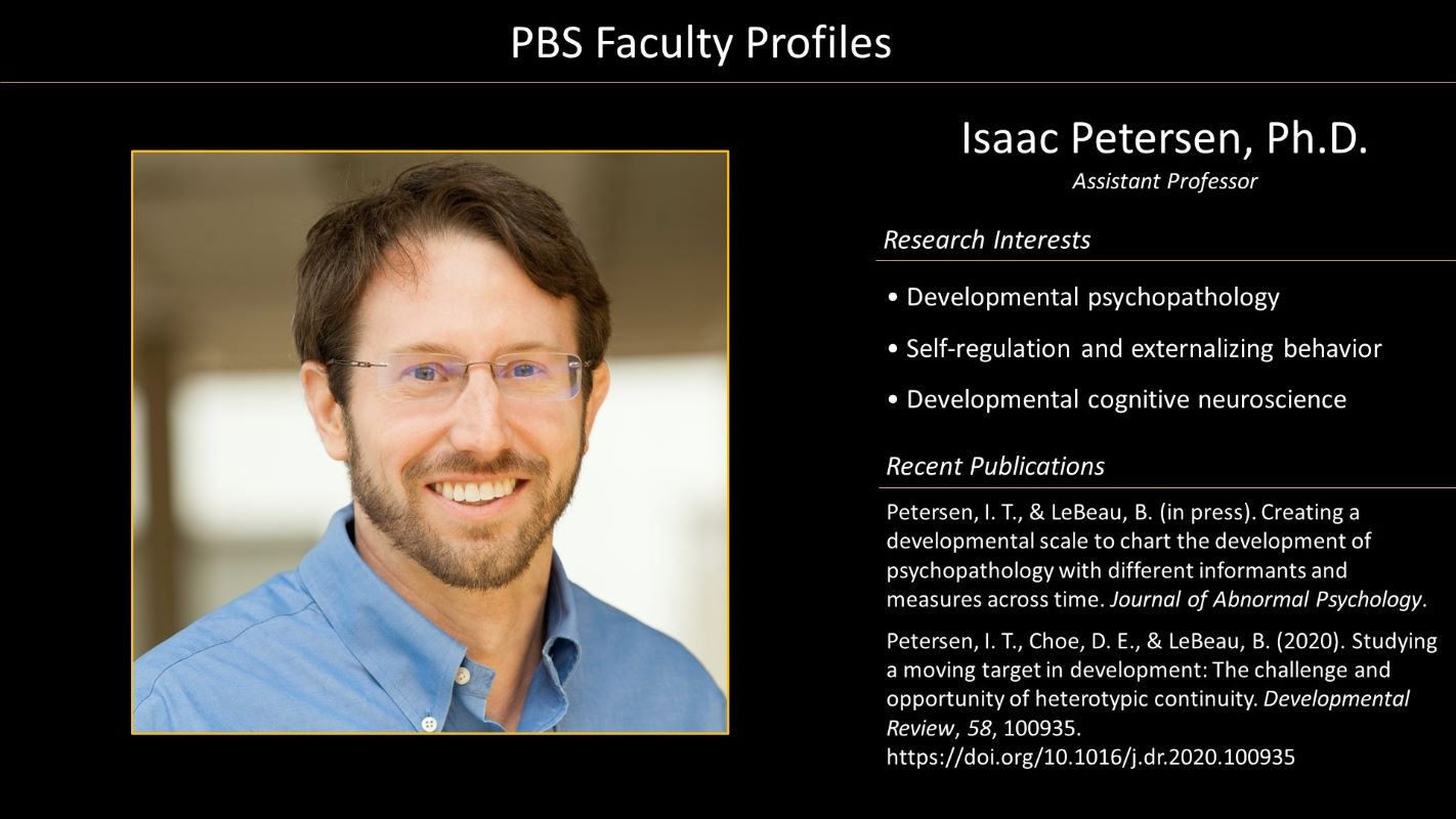 Professor Isaac Petersen Faculty Profile and Photo