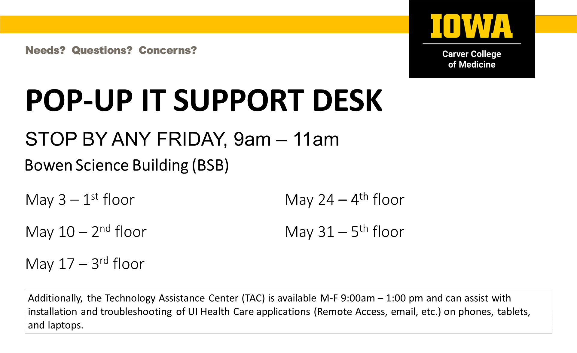 Pop-up IT Support Desk - May 2024