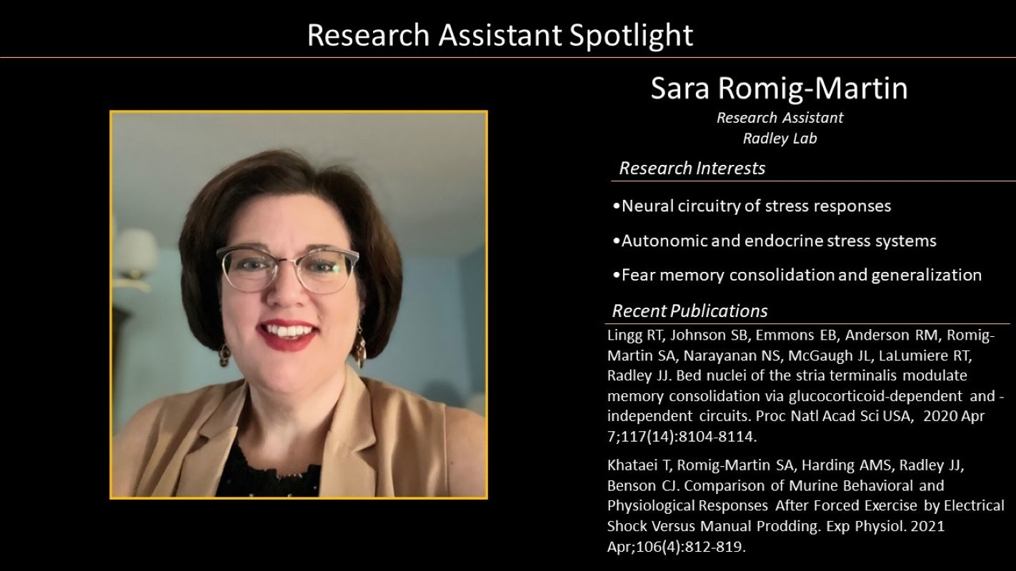 Research Assistant Sara Romig-Martin Profile with Photo