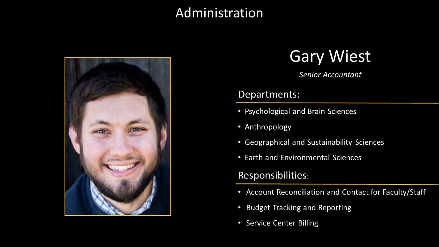 Senior Accountant Gary Wiest Profile with Photo