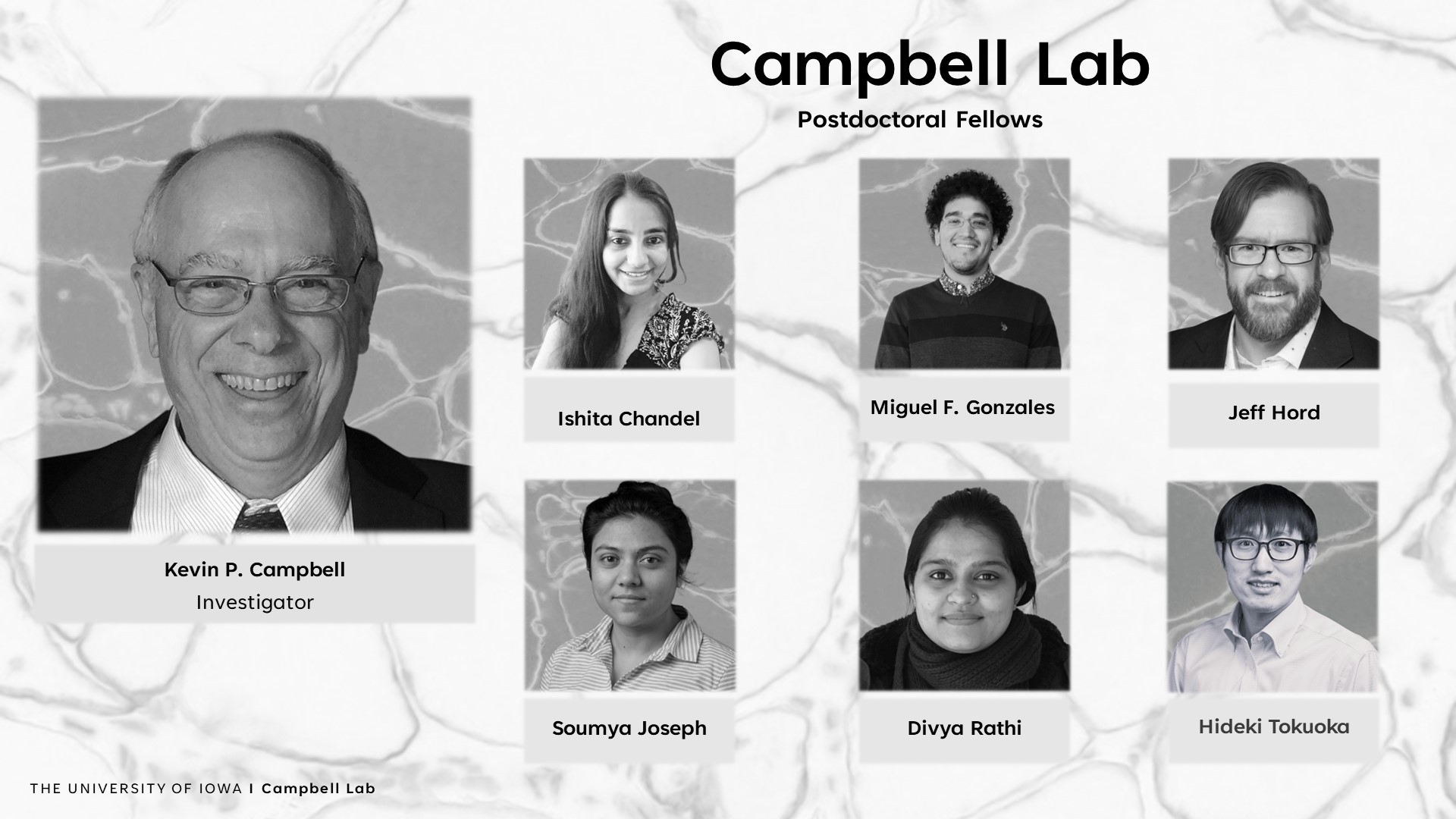 Photos of K. Campbell and lab postdocs 