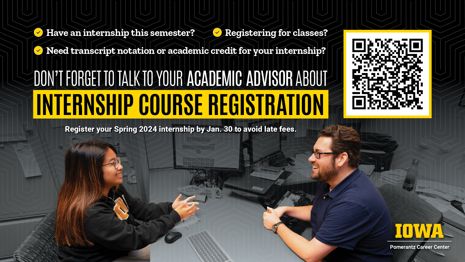Register your Spring 2024 internship by January 30.