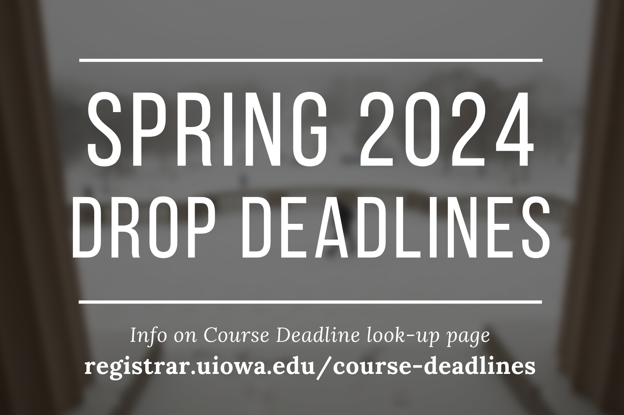 Spring Course Deadline Lookup
