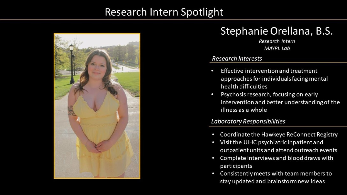 Research Intern Stephanie Orellana profile with photo