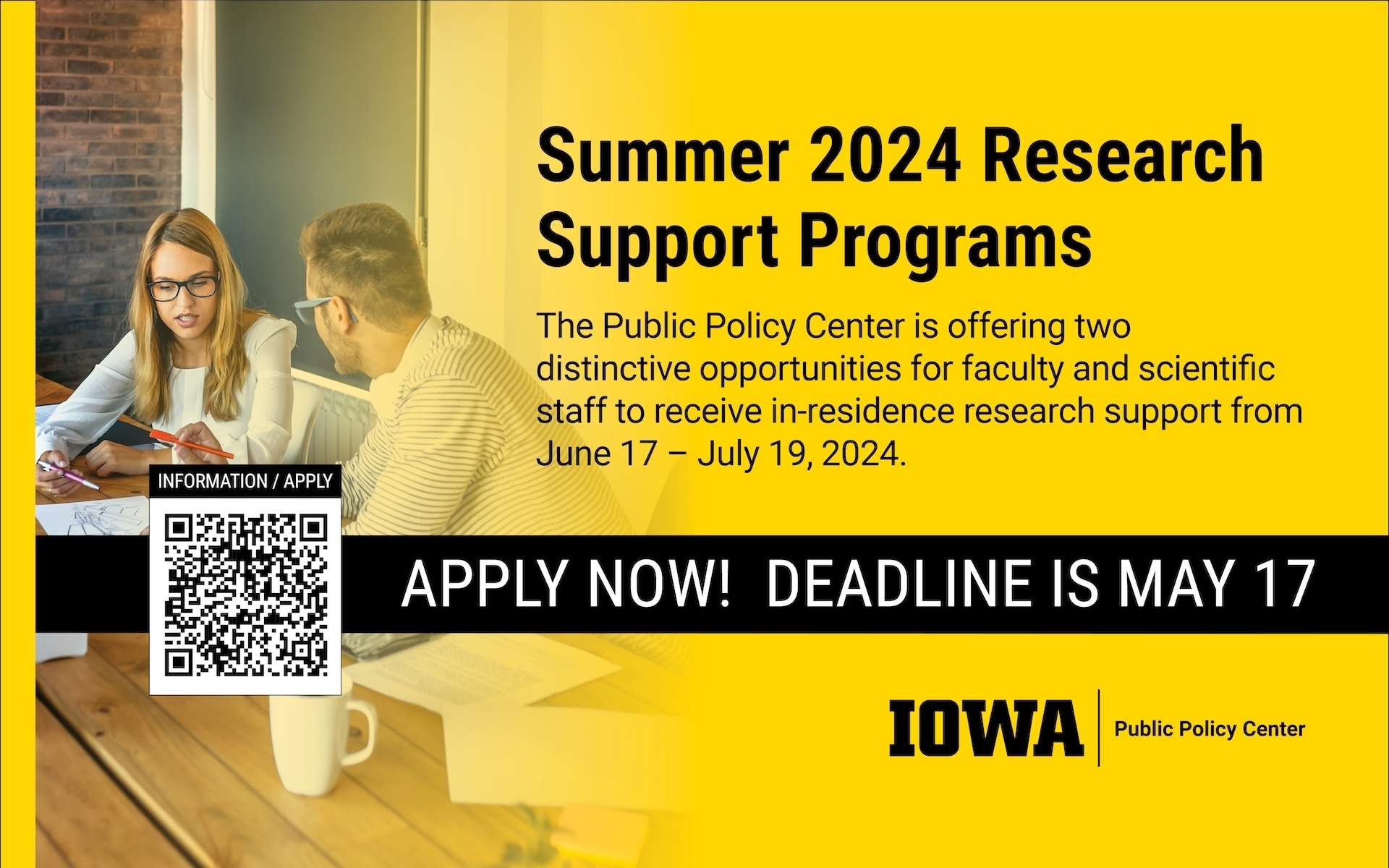 Summer Research Opportunities at the Public Policy Center