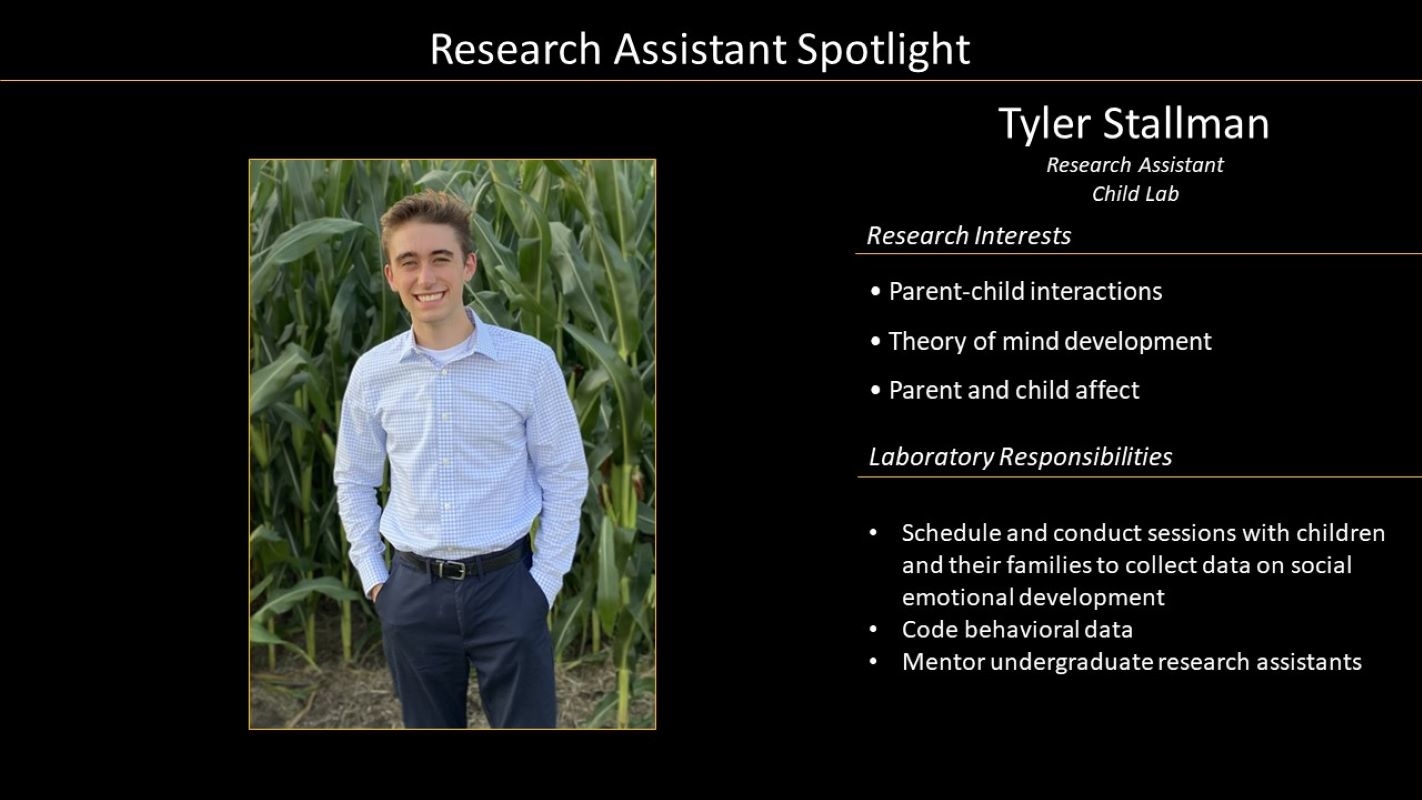 Research Assistant Tyler Stallman Profile with Photo