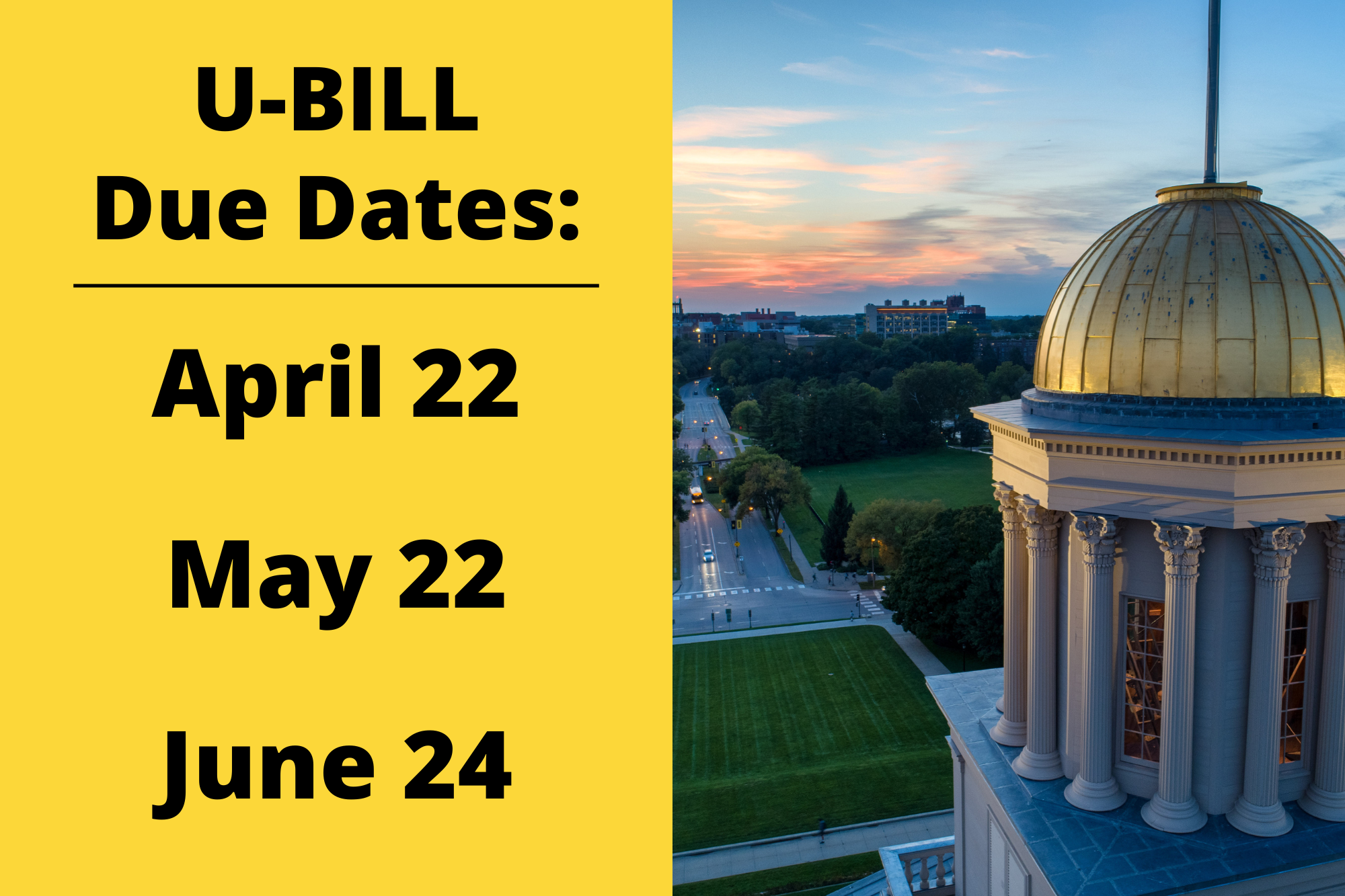 Ubill Due Dates April-June