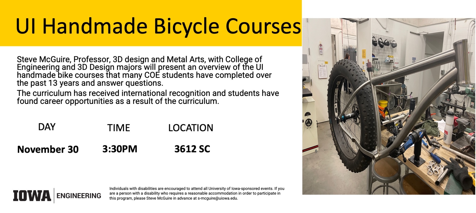 Handmade Bike course info session